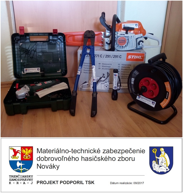 FOTO: Materiálno-technické zabezpečenie dobrovoľného hasičského zboru Nováky