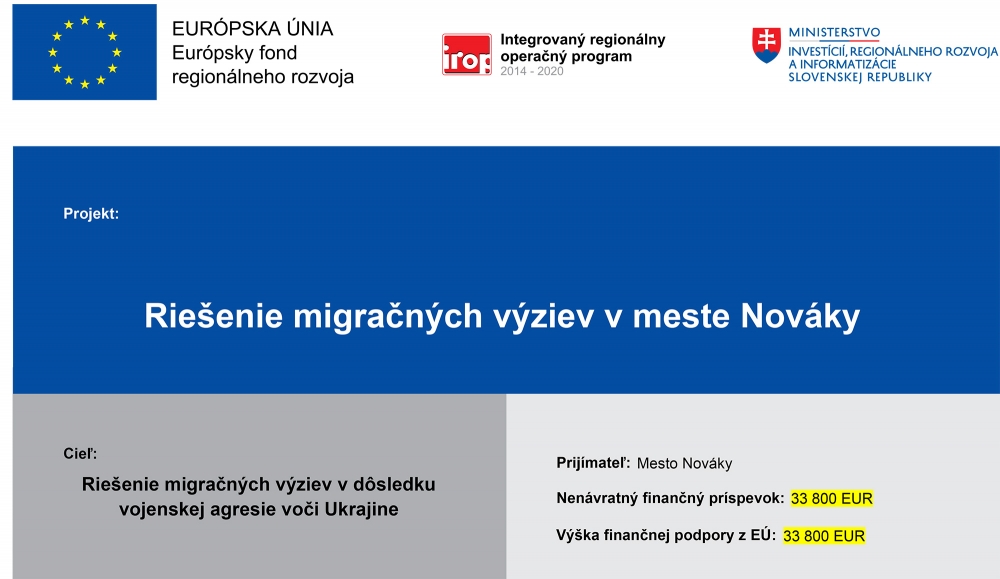 Fotografia ku podstránke: Riešenie migračných výziev v meste Nováky